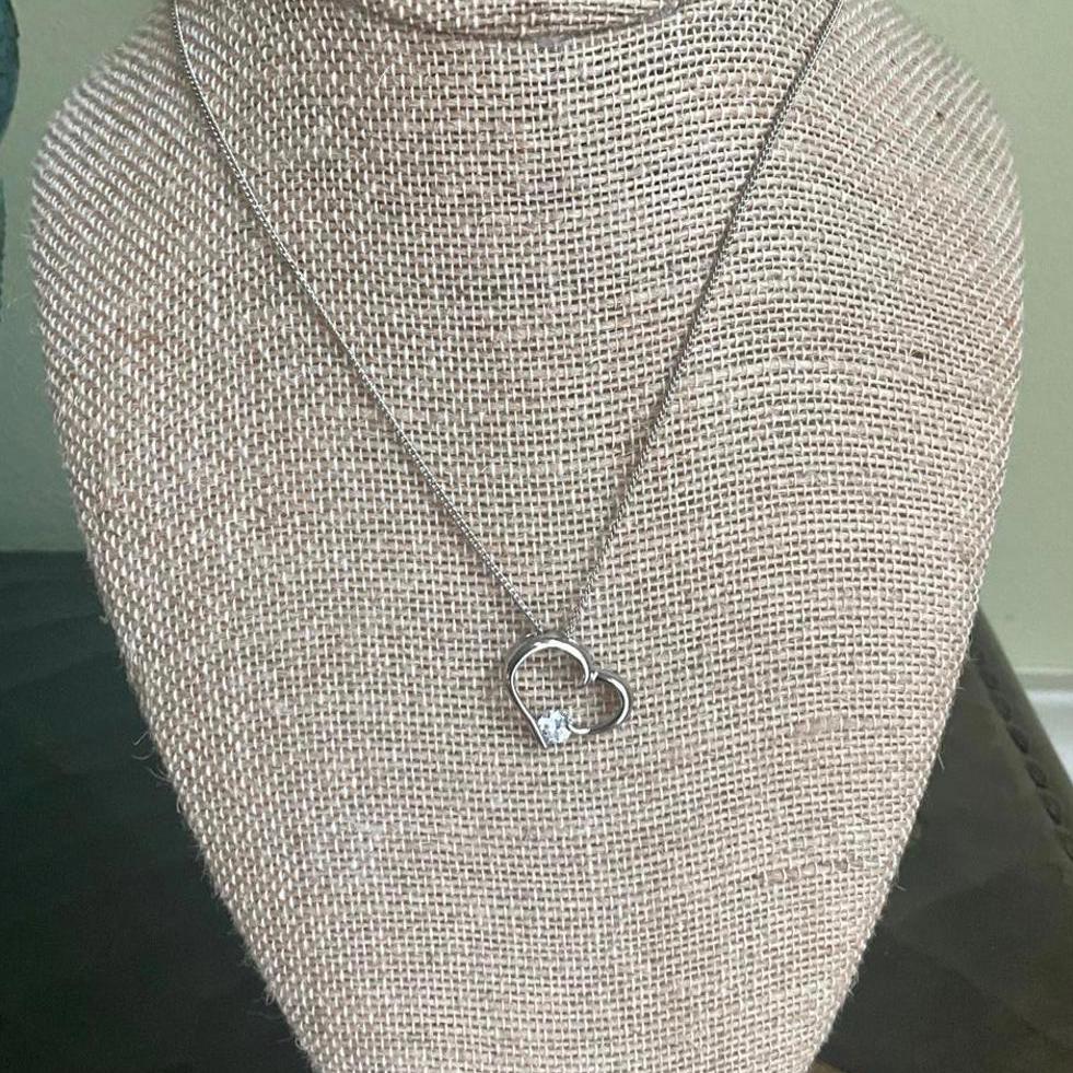 Heart Pendant Cubic Zirconia Necklace